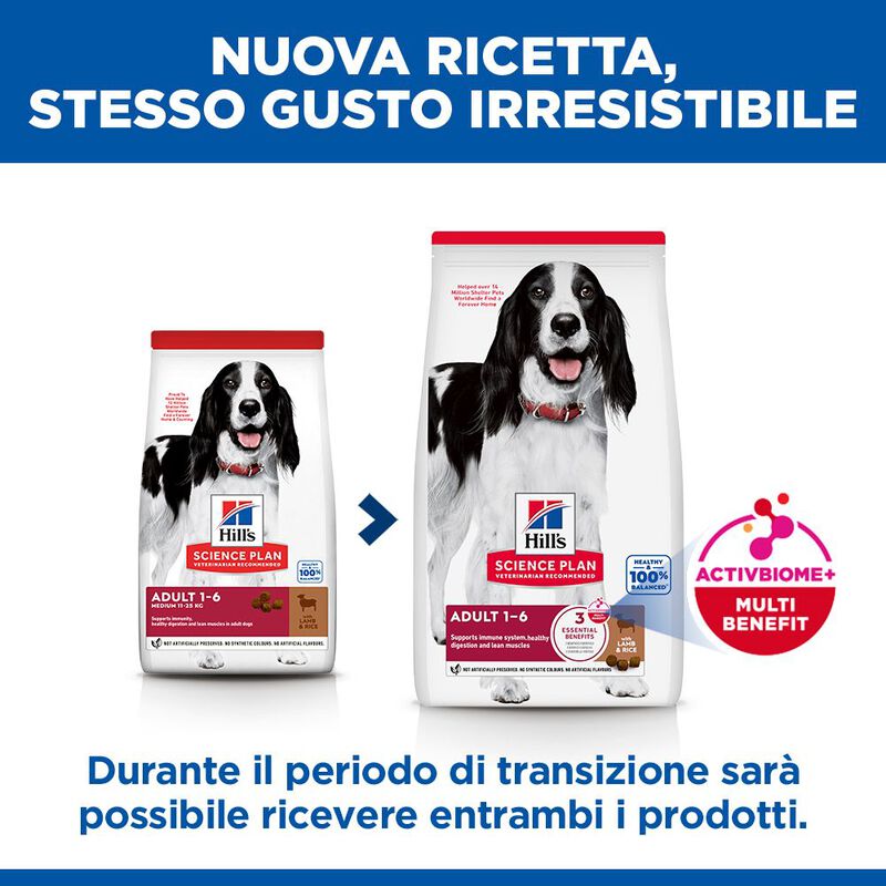 Hill's Science Plan Dog Medium Adult con Agnello e Riso 18 kg
