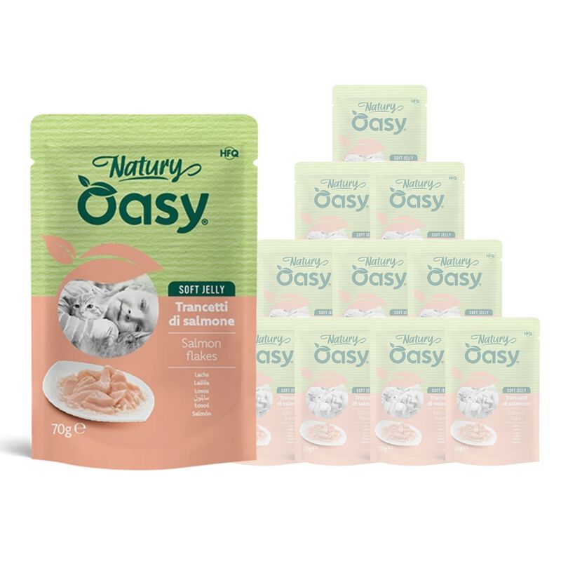Oasy Natury cat adult Trancetti di Salmone 70 gr