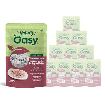 Oasy Natury cat adult Tonnetto con mazzancolle indopacifiche 70 gr