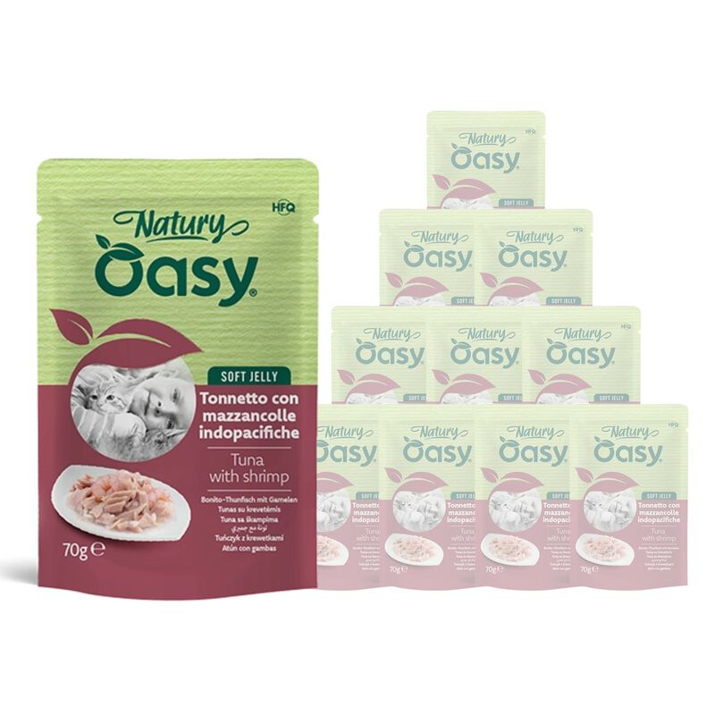 Oasy Natury cat adult Tonnetto con mazzancolle indopacifiche 70 gr