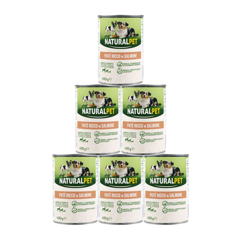 Naturalpet Dog Adult Pat&egrave; ricco in Salmone 400 gr