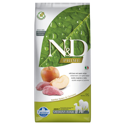 N&D Farmina Prime Dog Adult Medium & Maxi Cinghiale & Mela 12 kg