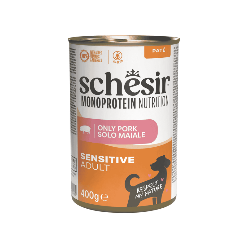 Schesir Monoprotein Dog Adult Sensitive pat&eacute; maiale 400gr