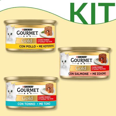 Kit degustazione Gourmet cuore morbido Cat adult 85 gr