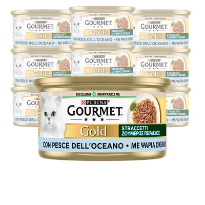 Gourmet Gold Cat Adult con Straccetti di Pesce dell'Oceano 85 gr