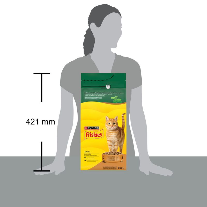 Friskies Cat Adult con Mix di Pollo e Tacchino e con Verdure 2 kg
