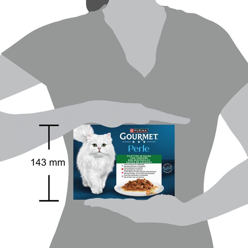 Gourmet Perle Cat Adult Filettini in Salsa con Verdure 8 x 85 gr