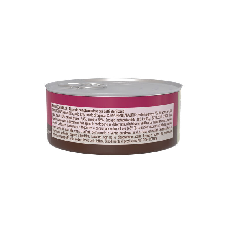 O-life Cat Steril Budino Manzo 70gr