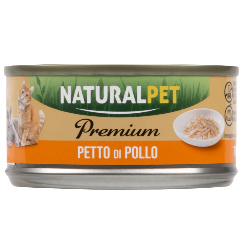 Naturalpet Premium Cat Adult petto di Pollo 70gr