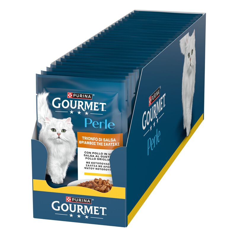 Gourmet Perle Cat Adult Trionfo di Salsa con Pollo 85 gr