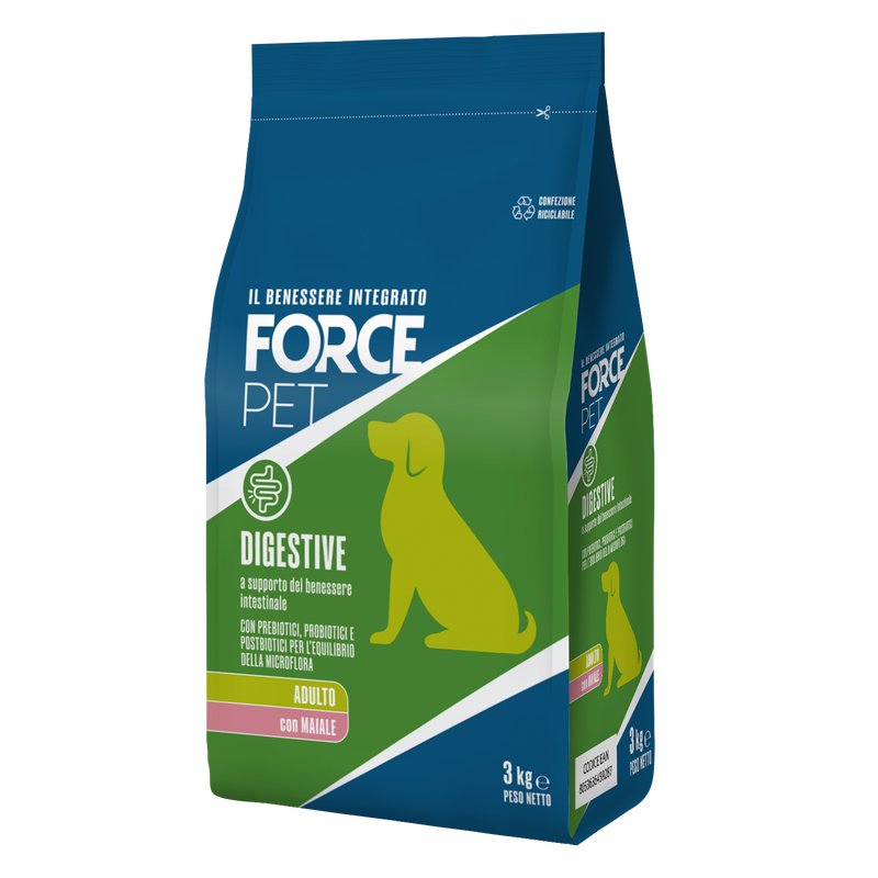 Forcepet Dog Adult Digestive con maiale 3kg