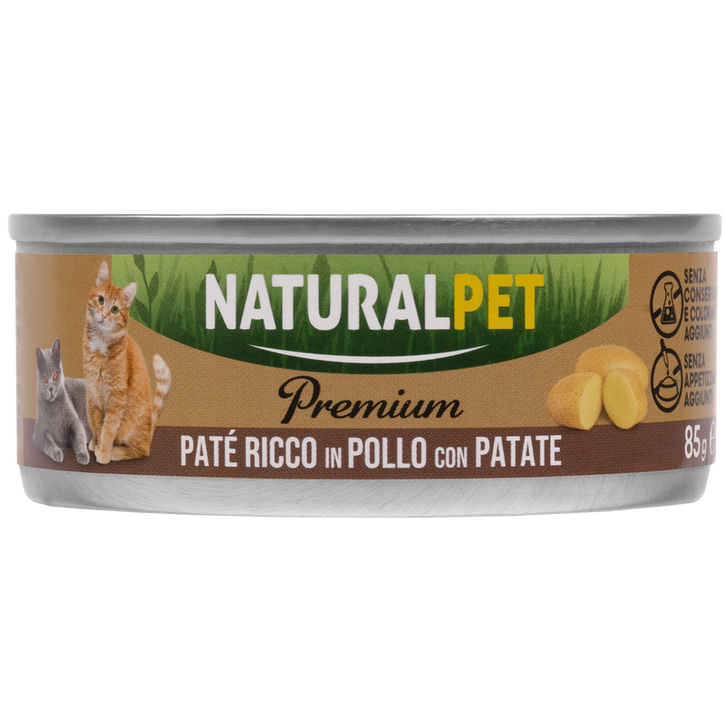 Naturalpet Premium Cat Adult pat&eacute; al pollo con patate 85gr