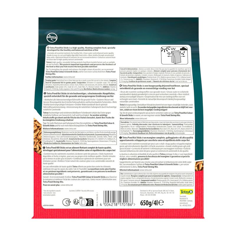 Tetra Pond KOI Sticks 4 lt