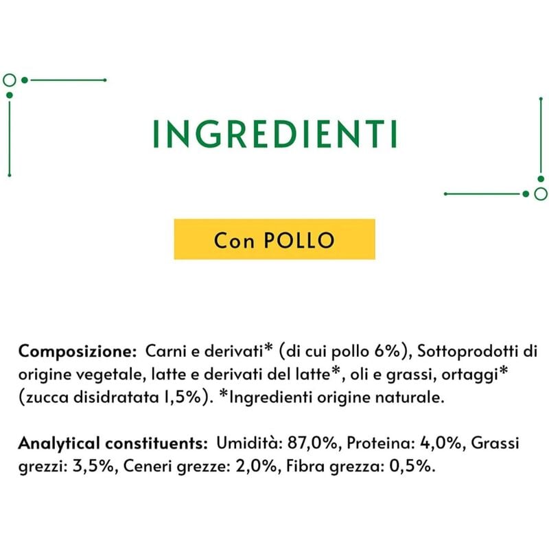 Gourmet Nature's Creations Snack per gatti Exquisite Puree Pollo e Zucca 5 x 10 gr
