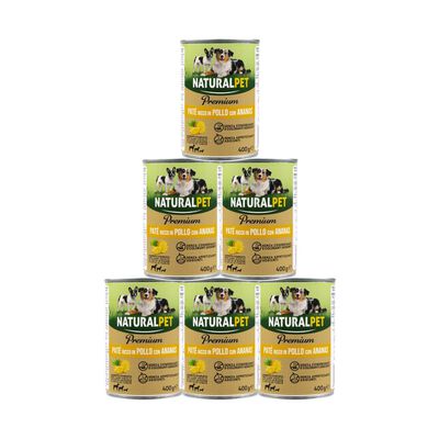 Naturalpet Premium Dog Adult Pat&eacute; ricco in Pollo con ananas 400 gr