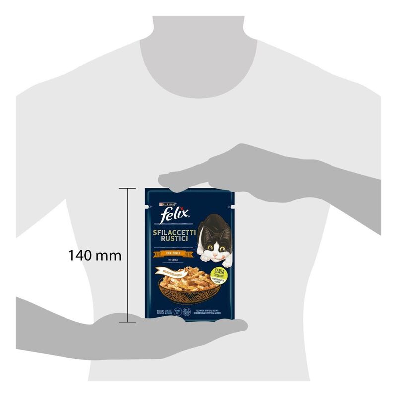 Purina Felix Sfilaccetti Rustici Cat Adult con Pollo 85 gr