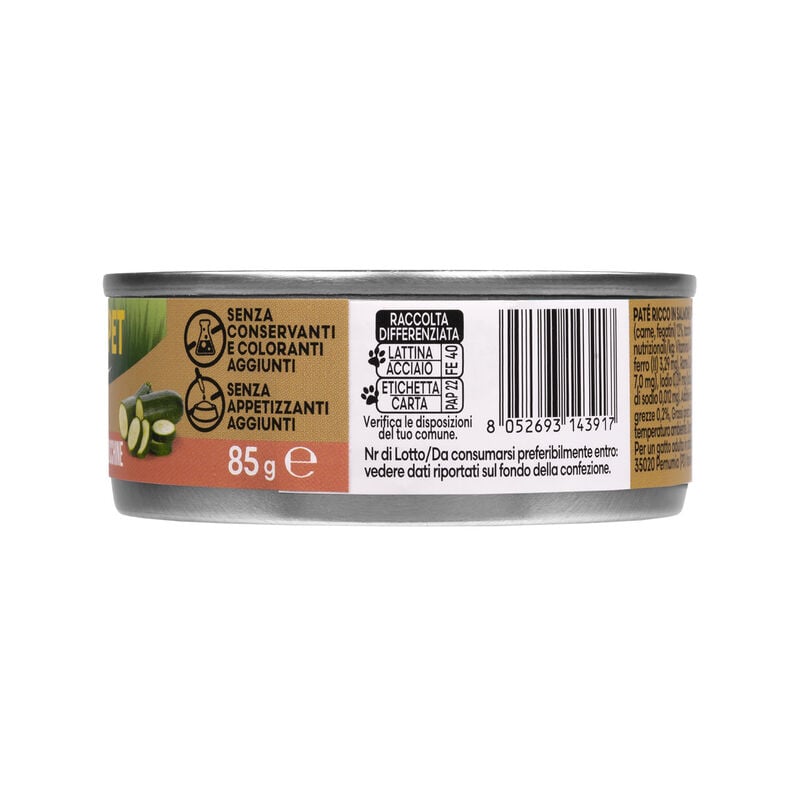 Naturalpet Premium Cat Adult Pat&eacute; ricco in Salmone con zucchine 85gr