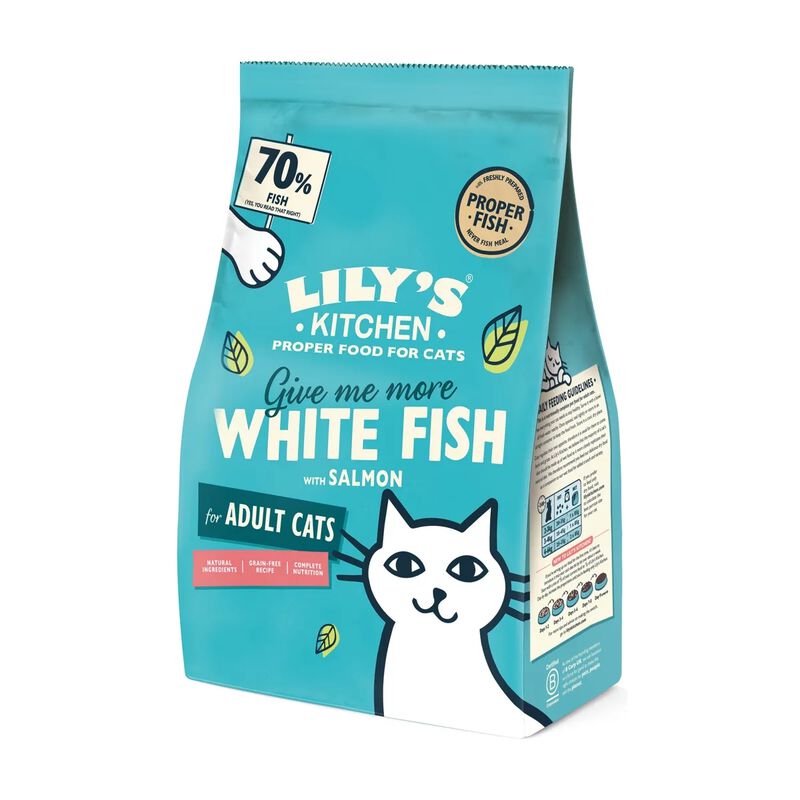 Lily's Kitchen Cat Adult Fisherman's Feast White Fish with Salmon, Pesce bianco e Salmone 800 gr