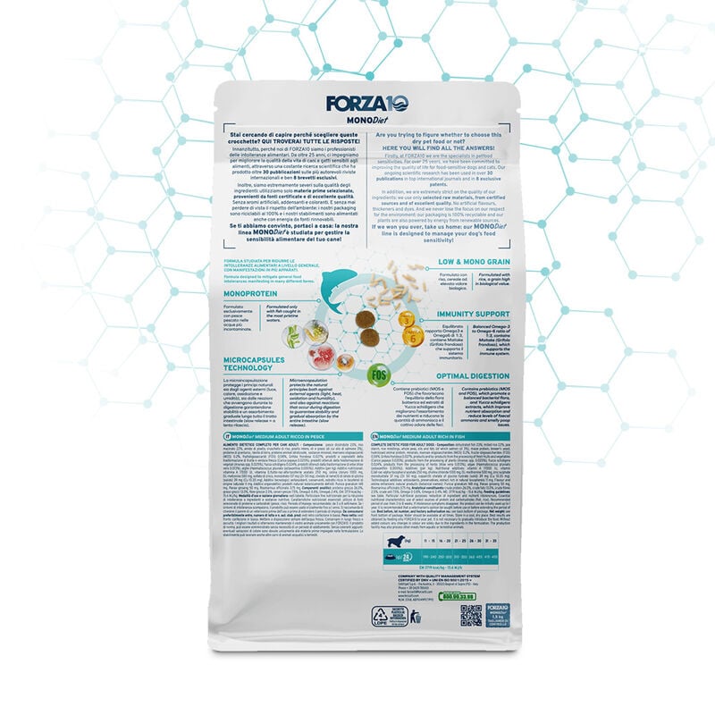 Forza10 MonoDiet Dog Medium al Pesce 12 kg
