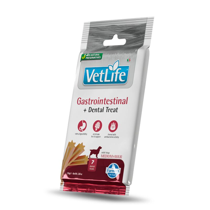 Farmina Vetlife Dog Adult Medium&Maxi Snack Gastrointestinal + Dental Treat 100gr