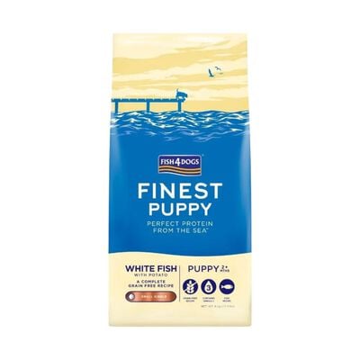 Fish4dogs Finest Dog Puppy Small Pesce Bianco 6 kg