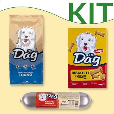 Kit Alimentazione Dag dog adult secco + umido + snack