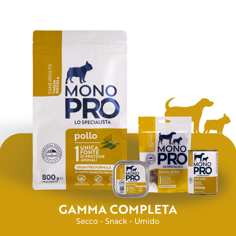 Monopro Dog Adult Mini Grain Free Pollo 800 gr