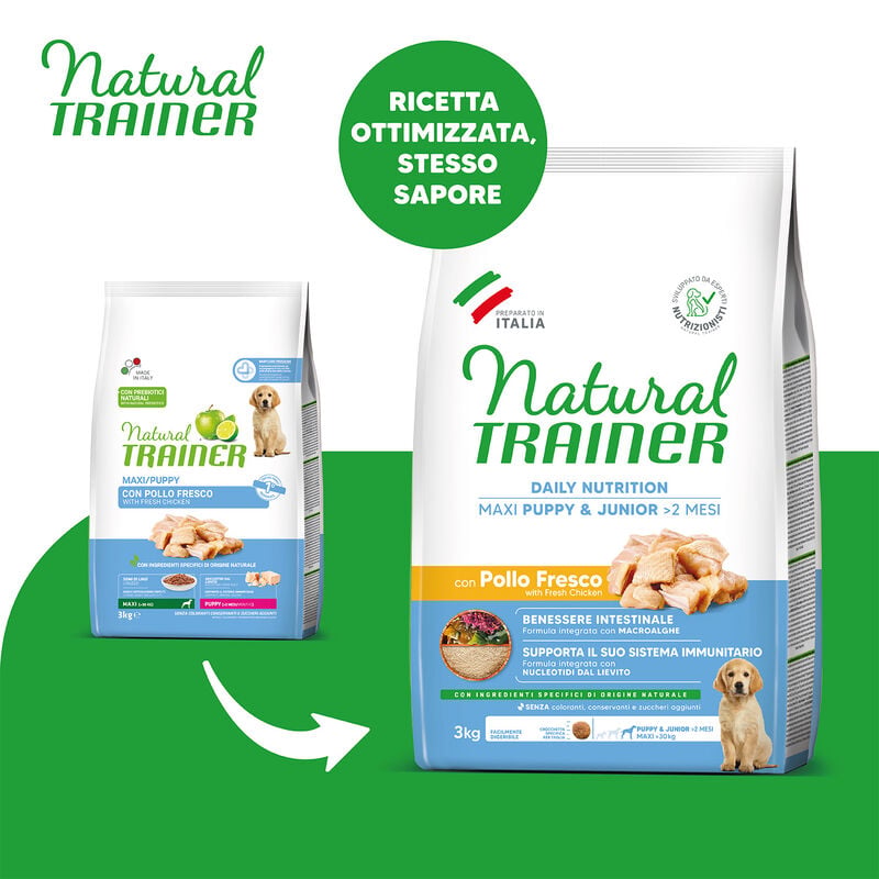 Natural Trainer Dog Puppy Maxi Pollo 12 kg
