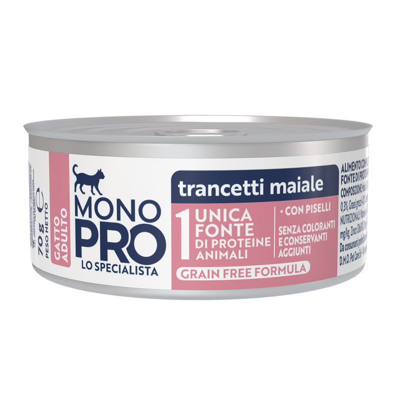 Monopro Cat Adult Trancetti maiale con piselli 70gr