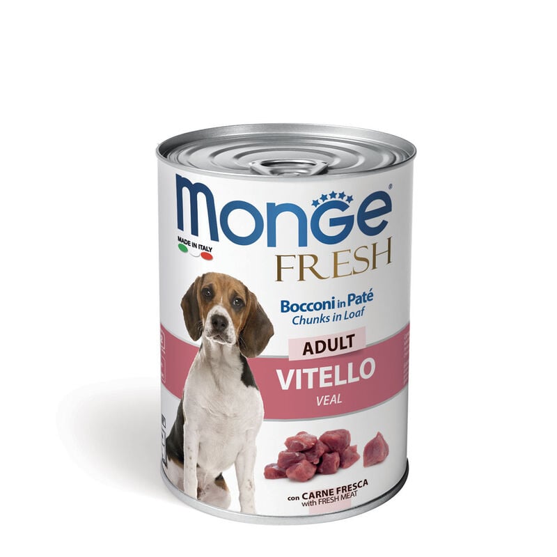 Monge Fresh Dog Adult Bocconi in Pat&eacute; con Vitello 400 gr