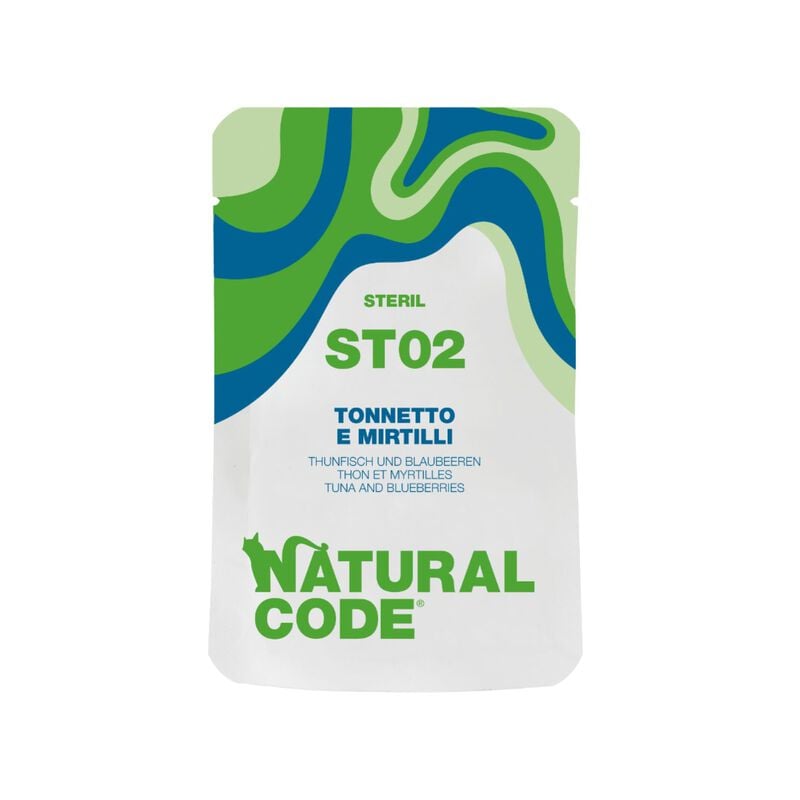 Natural Code Cat ST02 Tonnetto e Mirtilli 70 gr