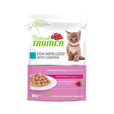 Natural Trainer Kitten&Young con Merluzzo 85 gr