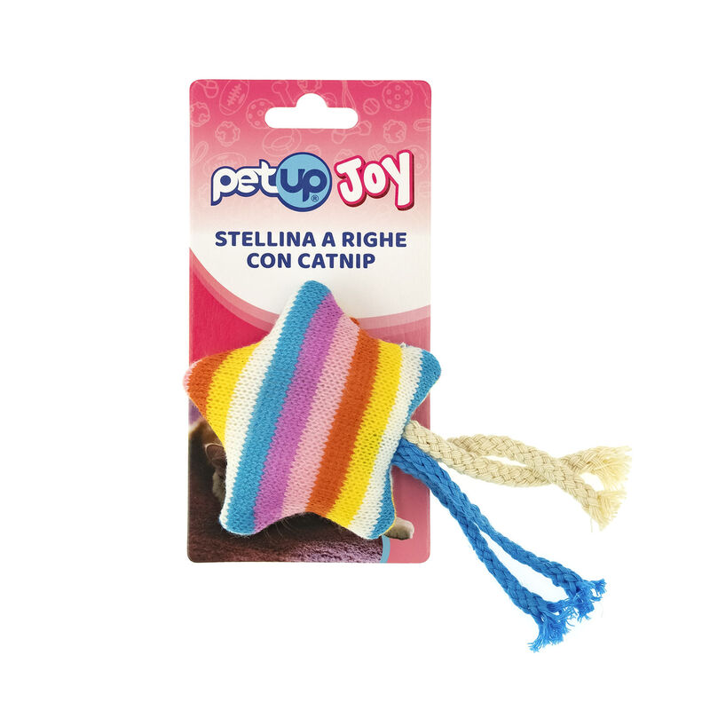 Petup Joy Gioco Stellina A Righe Con Catnip 8 cm