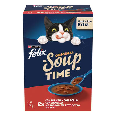 Felix Soup Cat Adult Filetti Manzo Pollo e Agnello 6 pz x 48 gr