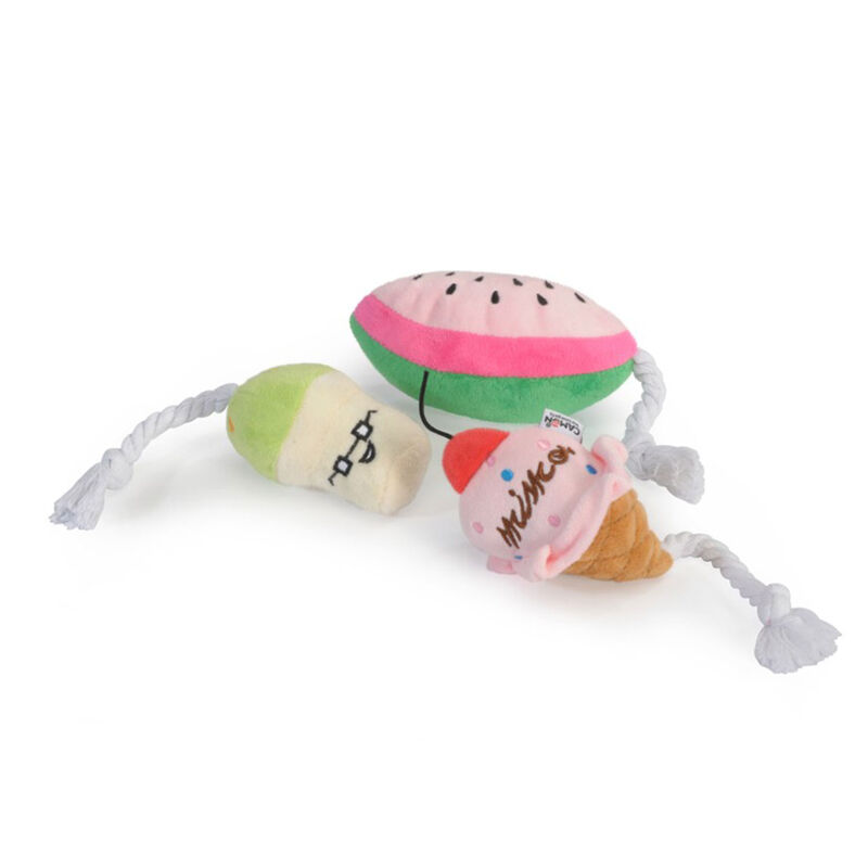 Camon Gioco per Cani con corda e squeaker 14 cm