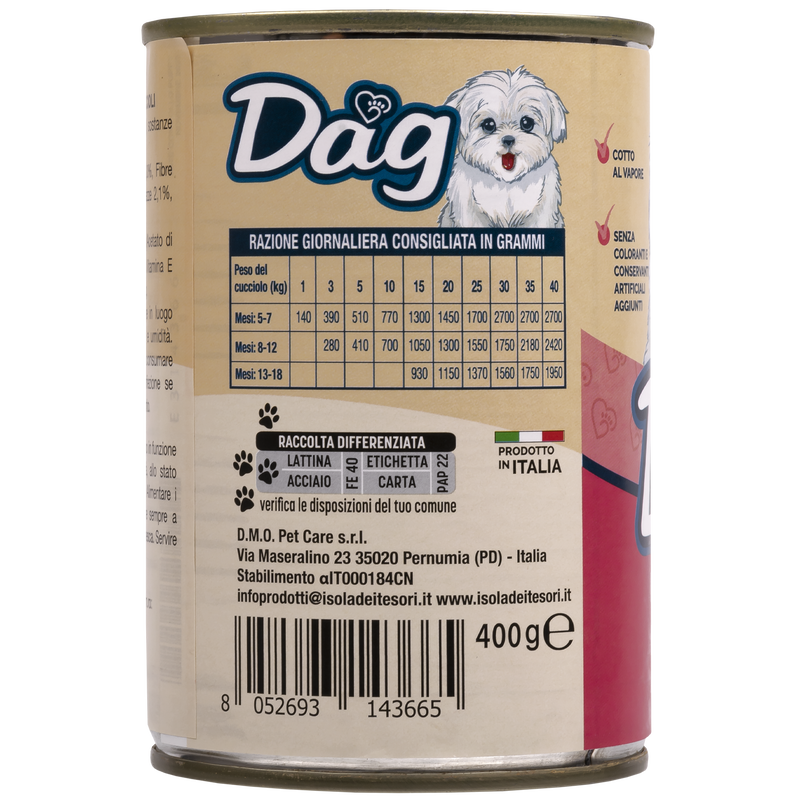 Dag Puppy Pat&eacute; con Pollo 400gr