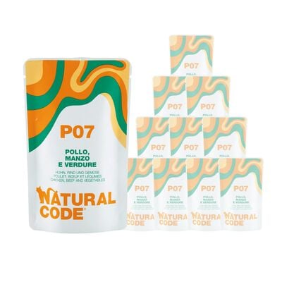Natural Code Cat P07 Pollo Manzo e Verdure 70 gr