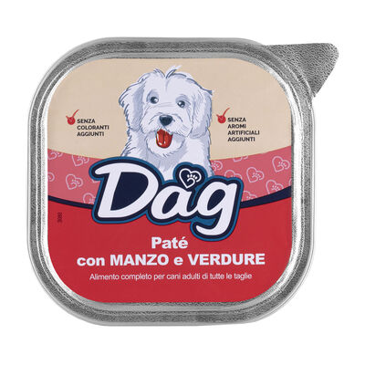Dag Dog Adult All Breed pat&eacute; con Manzo e verdure 300gr