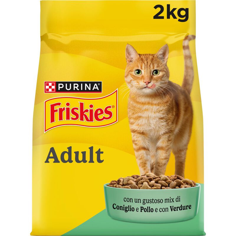 Friskies Cat Adult Mix di Coniglio con Pollo e con Verdure 2 kg
