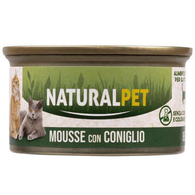 Naturalpet Cat Adult Mousse con Coniglio 85 gr