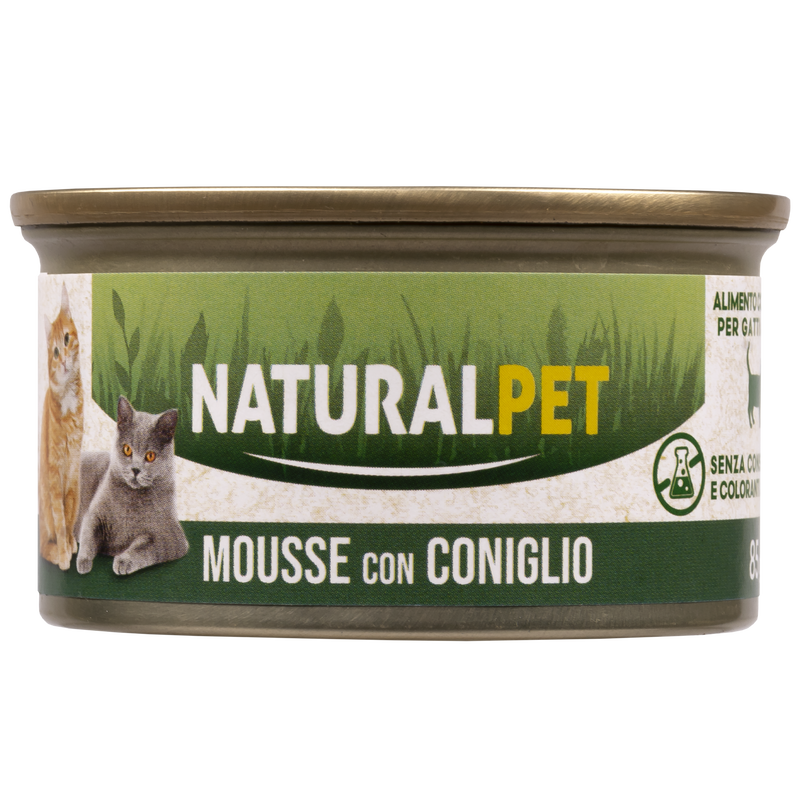 Naturalpet Cat Adult Mousse con Coniglio 85 gr