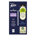 Felix Le Ghiottonerie Cat Le Preferite con Manzo, Pollo, Salmone e Tonno 12 x 85 gr
