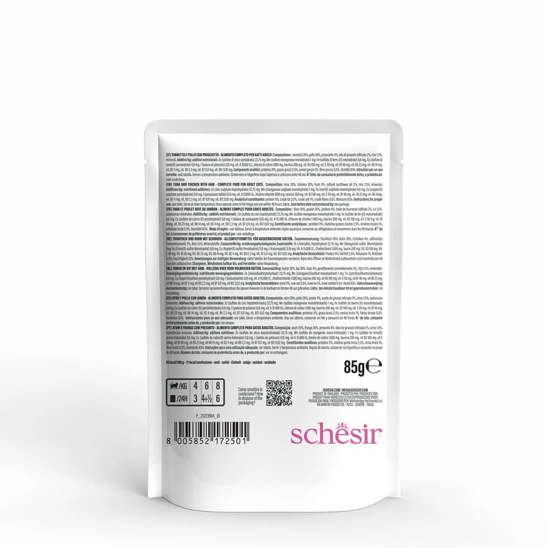 Schesir Cat Tonnetto e Pollo con Prosciutto 85 gr