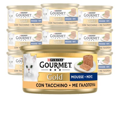 Gourmet Gold Cat Adult Mousse con Tacchino 85 gr