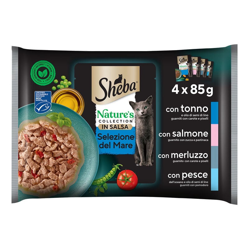 Sheba Nature's Collection Cat Adult Selezioni del Mare in Salsa 4 pz x 85 gr