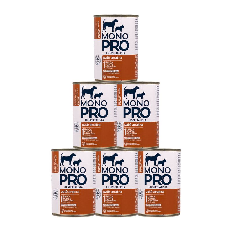 Monopro Dog Adult All Breeds Pat&eacute; Anatra 400gr