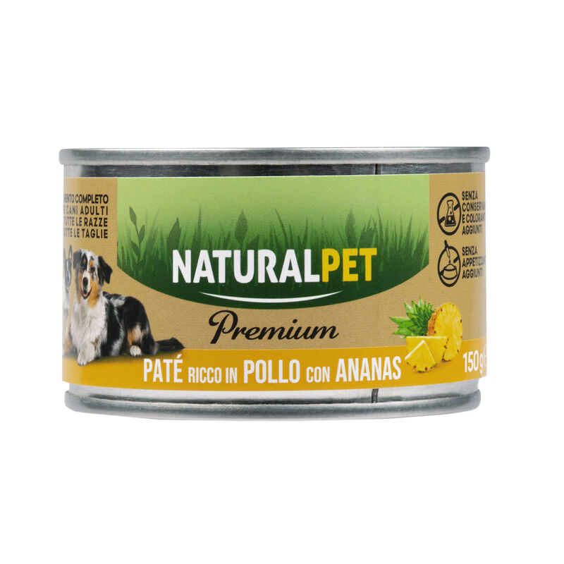 Naturalpet Premium Dog Adult Pat&eacute; ricco in Pollo con ananas 150gr