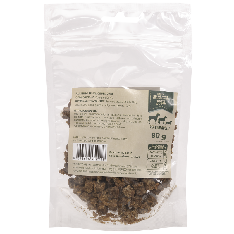 Crancito's Dog Adult Cubetti di coniglio 80gr