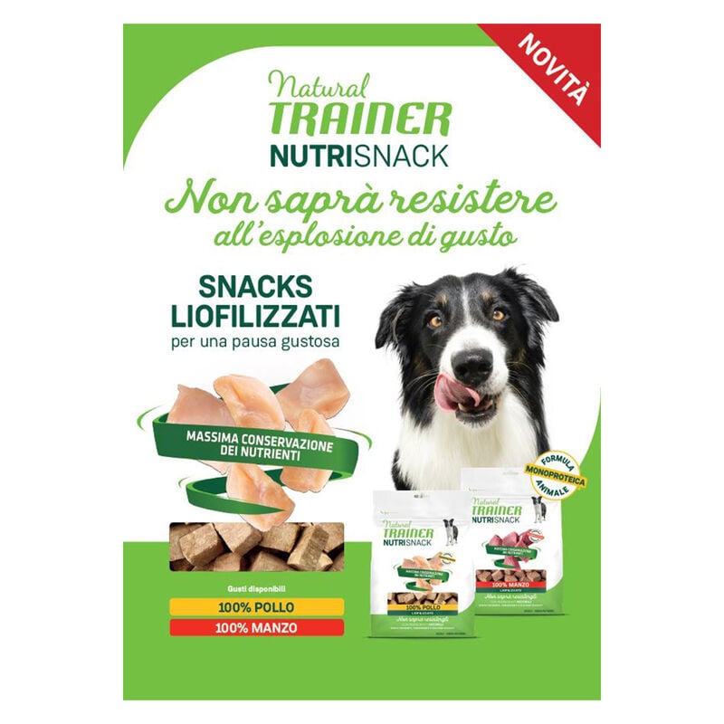 Natural Trainer Freeze Dried Nutrisnack Dog Med&Max Manzo 50g 