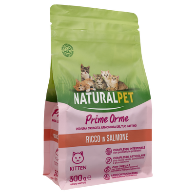 Naturalpet Prime Orme Kitten ricco in Salmone 300gr
